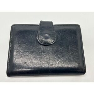 Vintage Coach Tanned Leather Bifold Wallet‎ Card Holder IDs Pinstripe Lining
